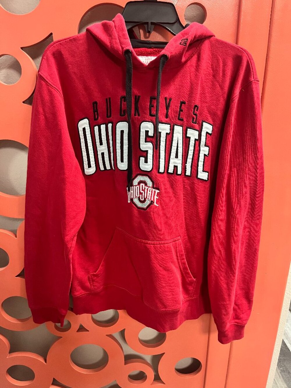 Ohio State Buckeyes Varsity Authentic Apparel Hoodie | Red Pullover Sweatshirt |